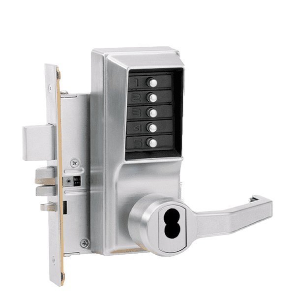 Kaba Simplex Mortise Combination Lever Lock, Key Override, Passage, Lockout, 6/7-Pin SFIC Prep, Les KABA-R8146B-26D-41